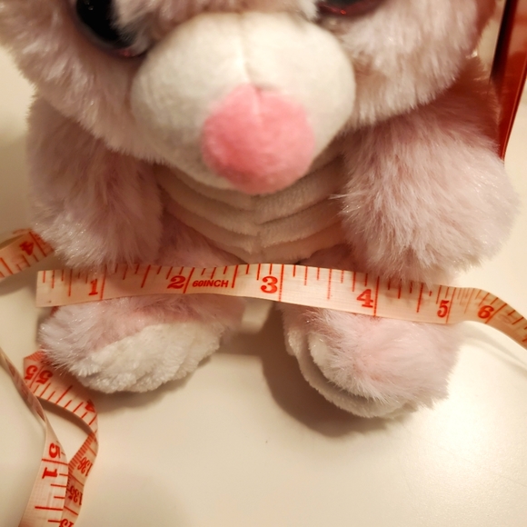 Pink and white plush valentine bear - Picture 11 of 12